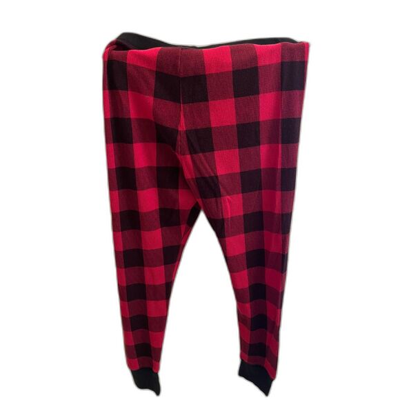 OLD NAVY SIZE LARGE ADULT LONG UNDERWEAR PAJAMAS PLAID FOR WINTER WARM FLANNEL - Picture 2 of 4